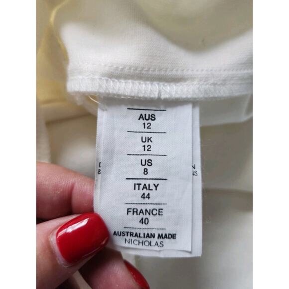 N Nicholas Ponti Off Shoulder Mini Dress in White size 8US msrp $495 - Picture 6 of 11